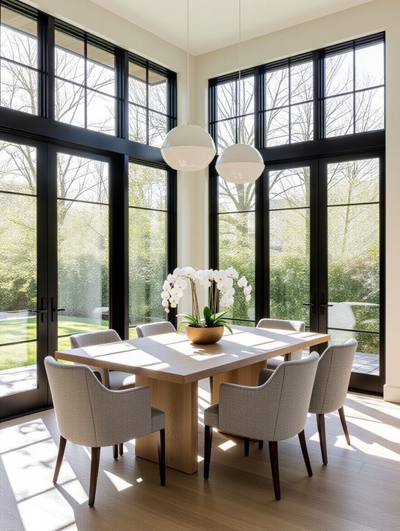 elegant dining ambiance created