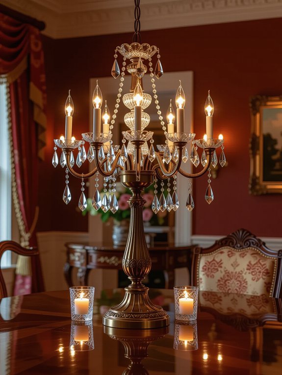 elegant dining room centerpiece