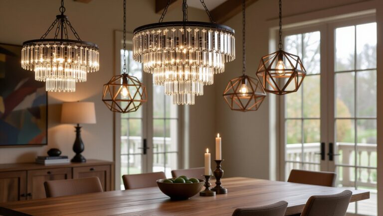 elegant dining room lighting
