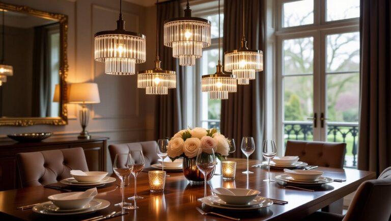 elegant dining room lighting