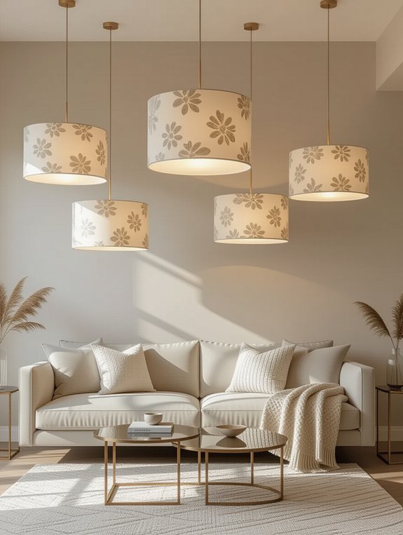 elegant fabric drum shades