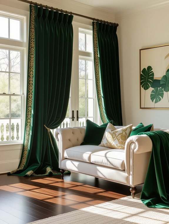 elegant floor length drapes