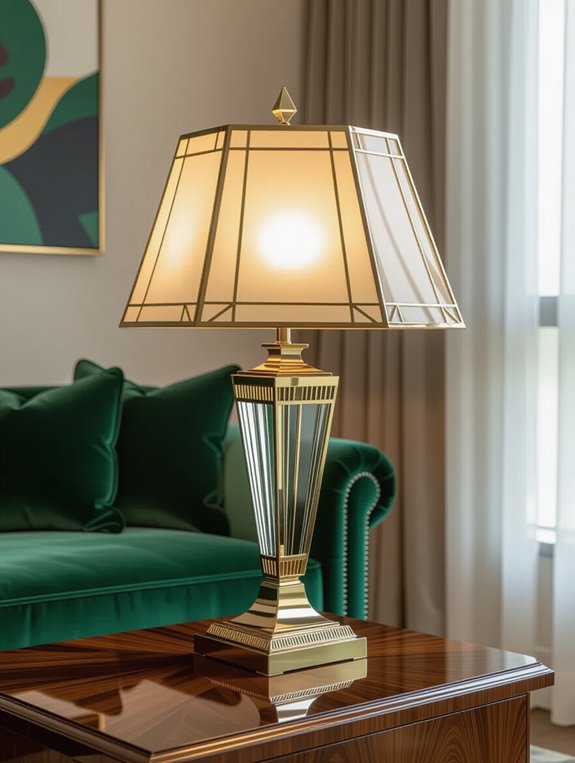 elegant geometric lamp design