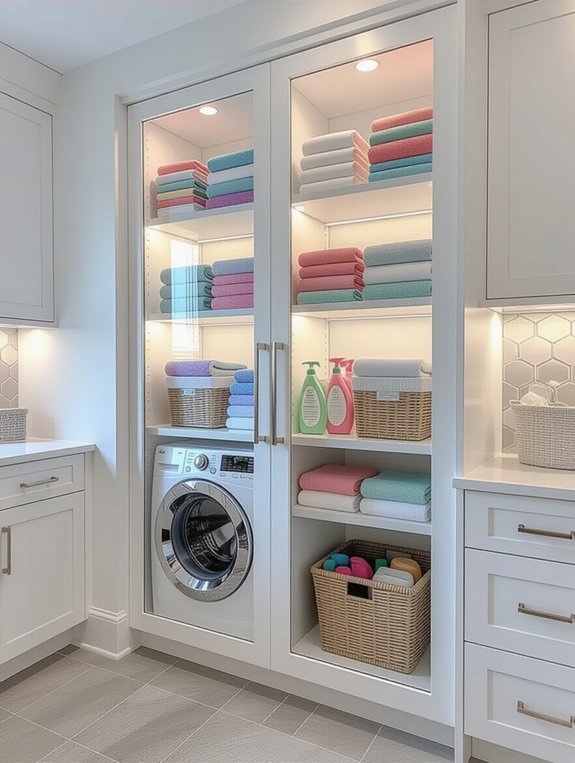 elegant glass door cabinets