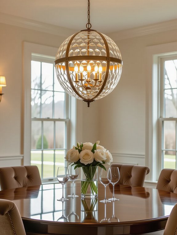 elegant globe pendant lighting