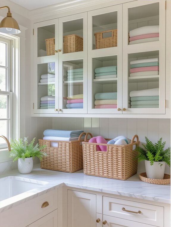 elegant laundry room storage