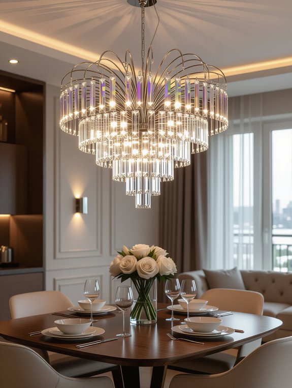 elegant modern crystal lighting
