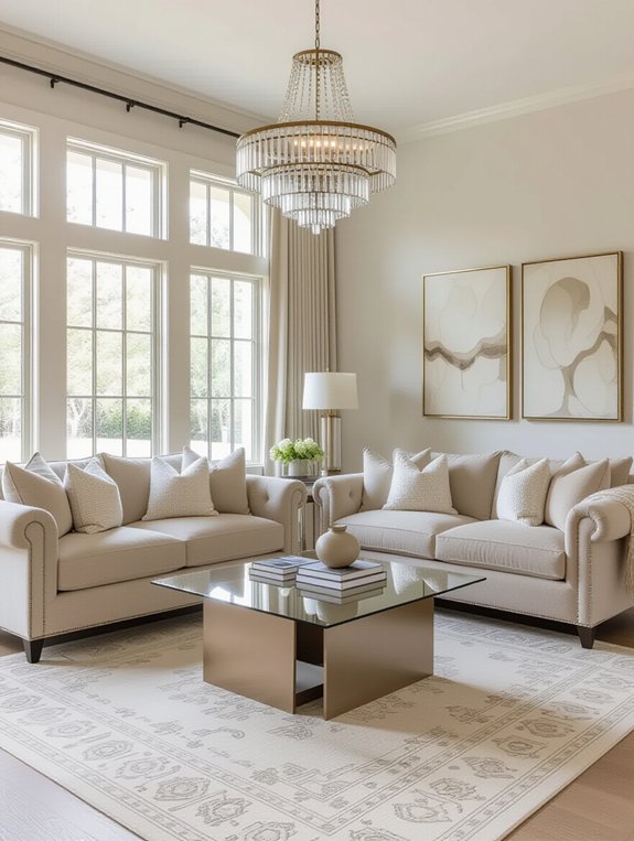 elegant neutral dining room