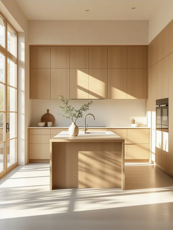 elegant oak kitchen design