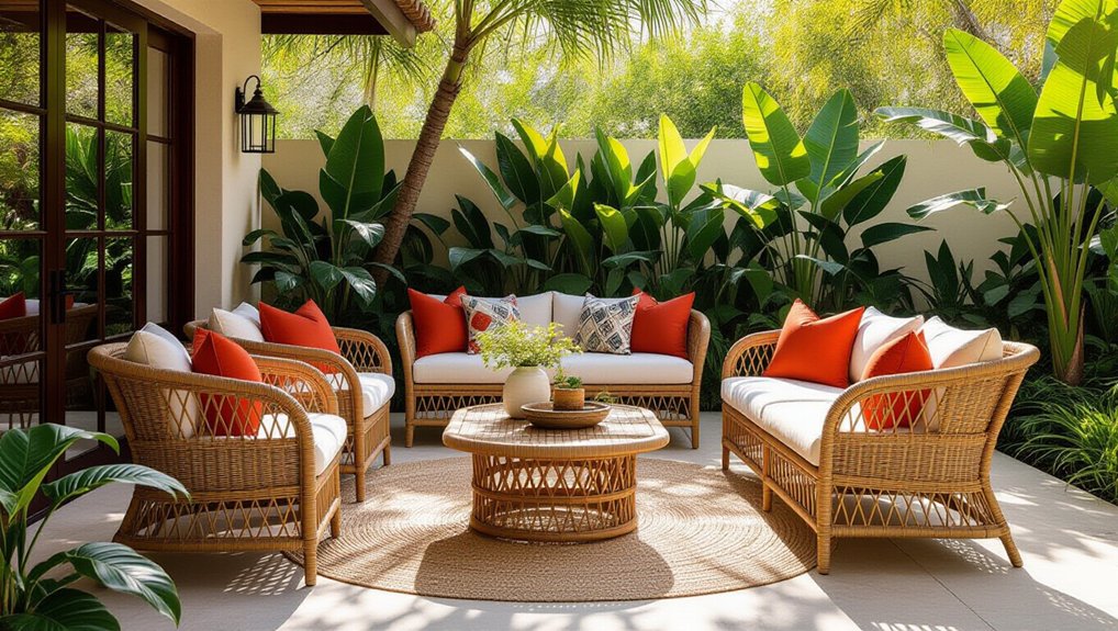 elegant rattan outdoor furniture