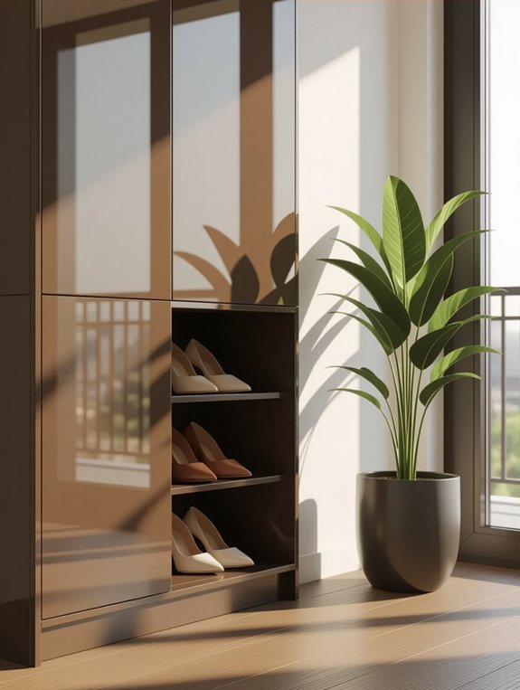 elegant reflective entryway design