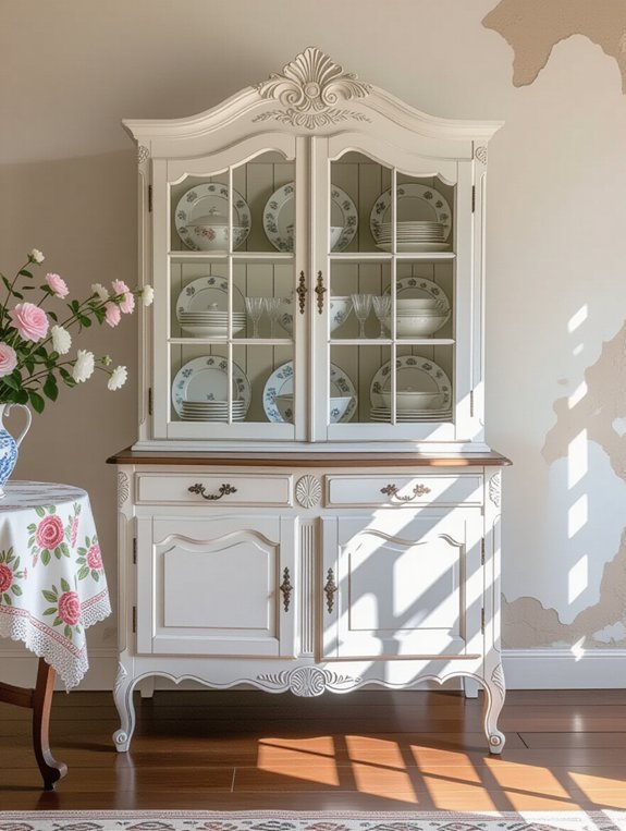 elegant rustic charm hutch