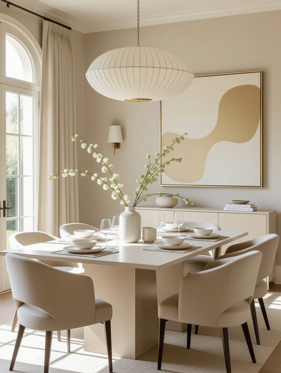 elegant serene dining atmosphere