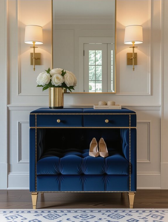 elegant storage and seating