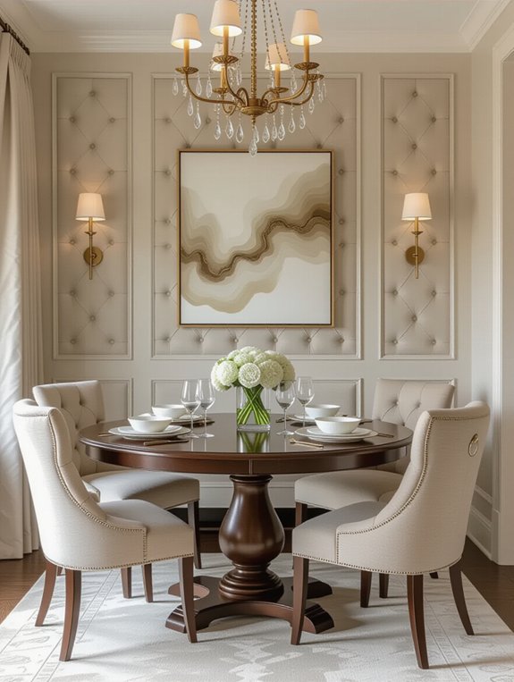 elegant textured dining ambiance