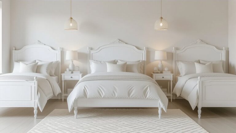elegant white bed frames