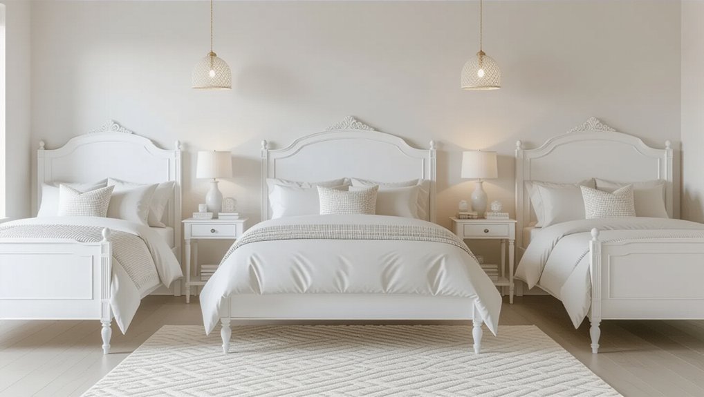 elegant white bed frames
