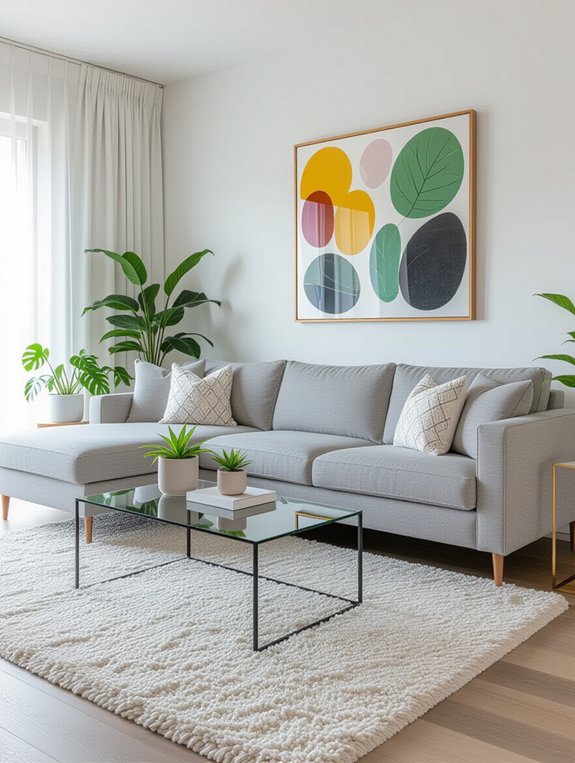 elevated furniture creates spaciousness