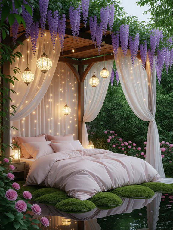 enchanted nighttime floral haven