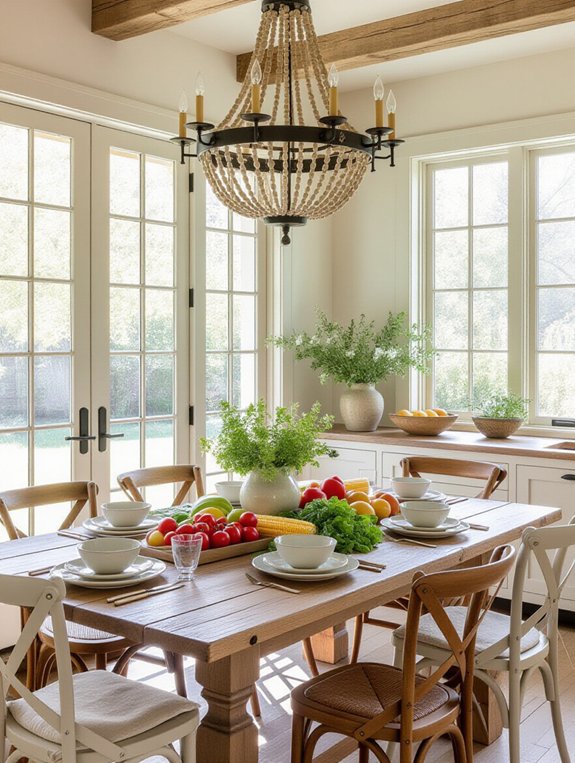 farm to table dining aesthetics