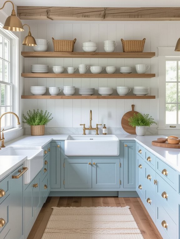 farmhouse chic light blue