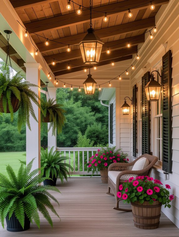 farmhouse chic porch lighting