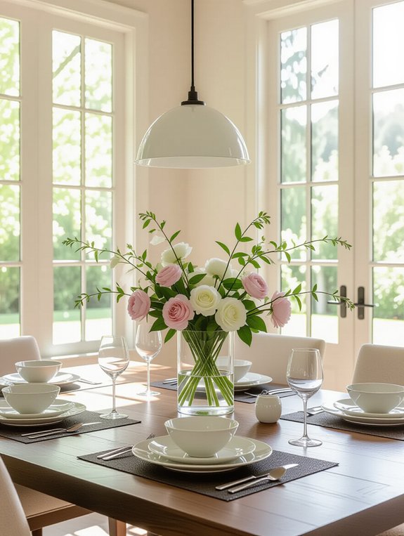 floral centerpieces enhance ambiance