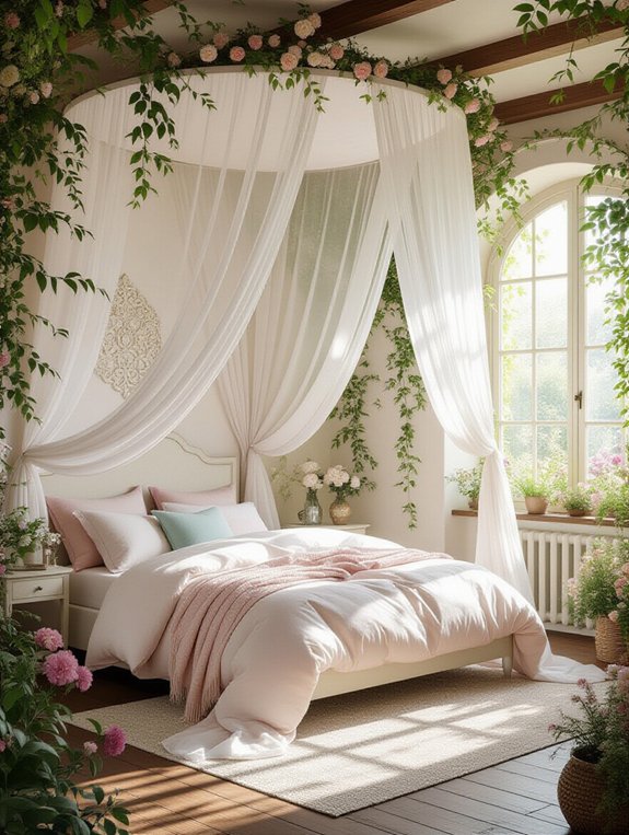 floral elegance canopy bed