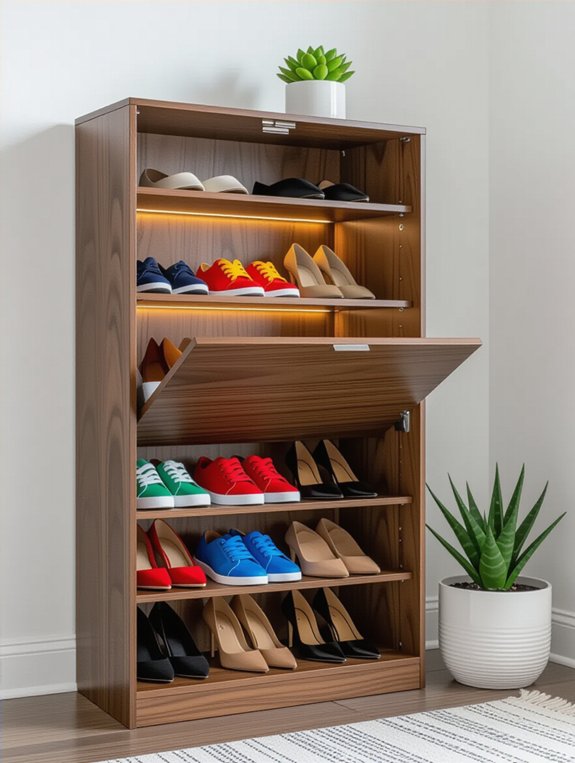 foldable shoe cabinet design