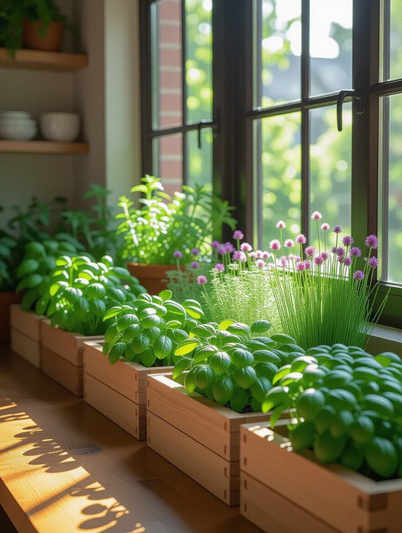 fresh herbs at home