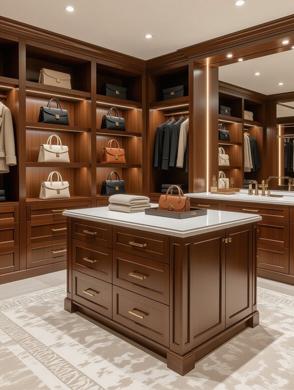 functional closet island features