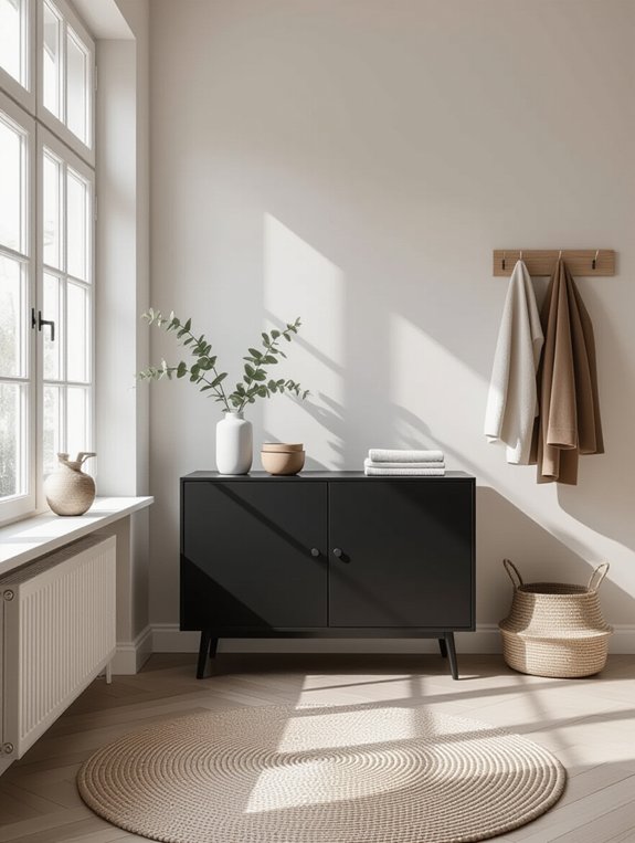 functional scandinavian mudroom design