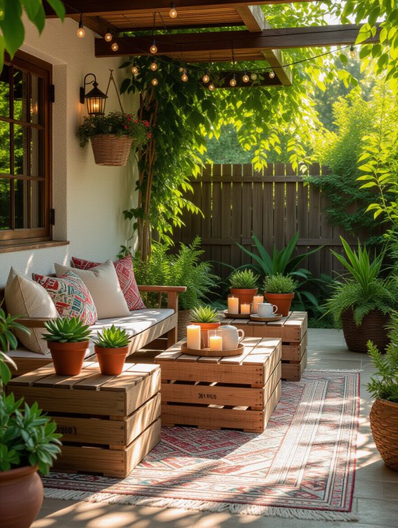 functional wooden crate tables