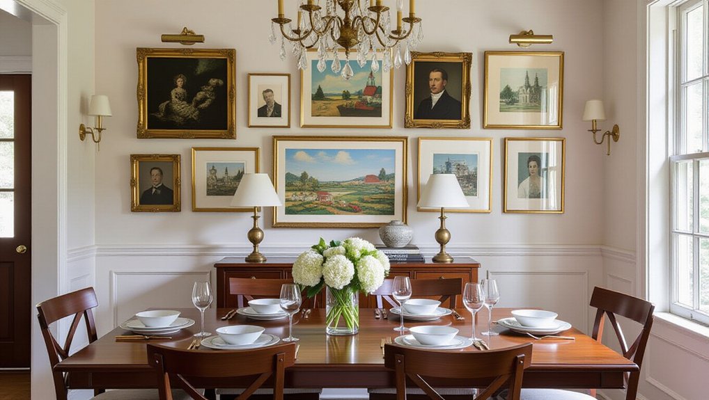 gallery wall dining ideas