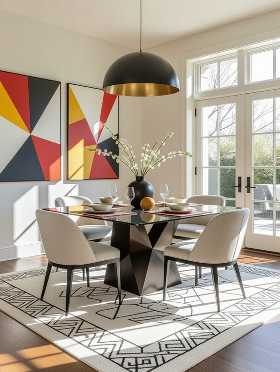 geometric patterns enhance interiors
