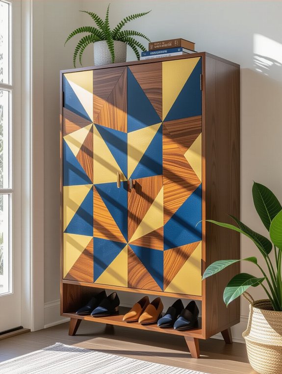 geometric storage cabinet design
