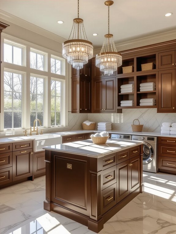 glamorous laundry room lighting