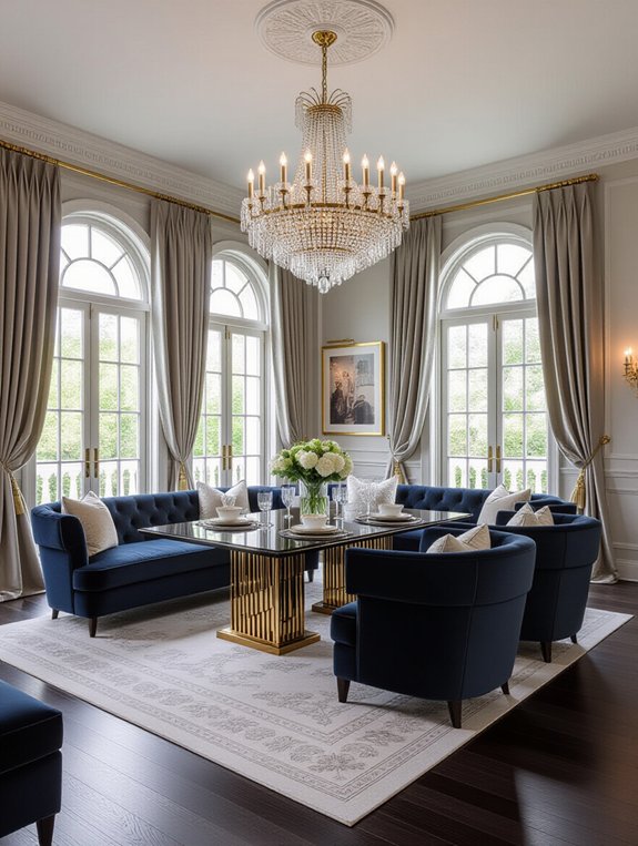 glamorous luxurious living space