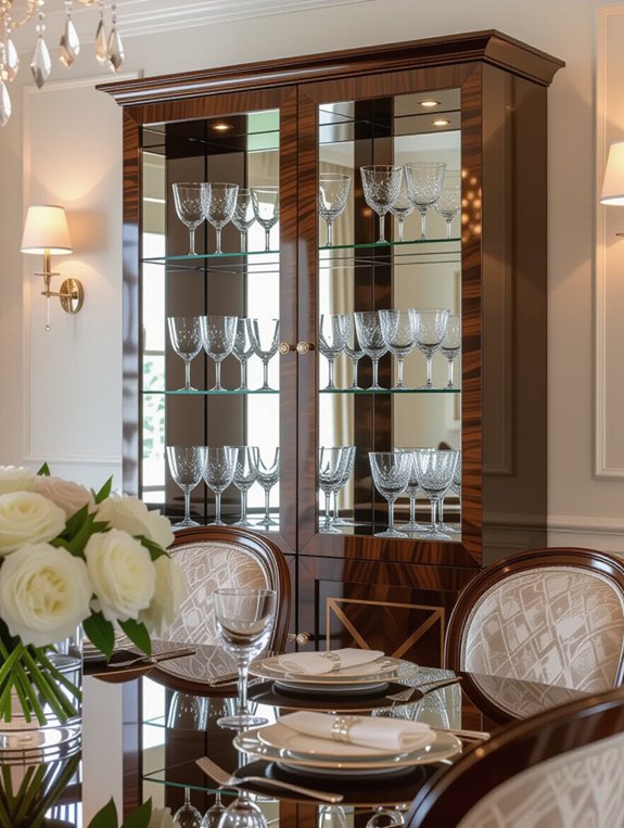 glamorous mirrored cabinet benefits