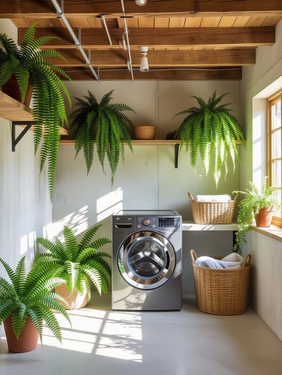 greenery for basement laundry