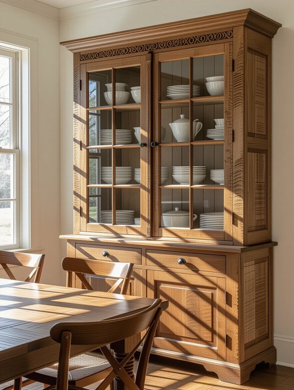 handcrafted rustic wood hutch