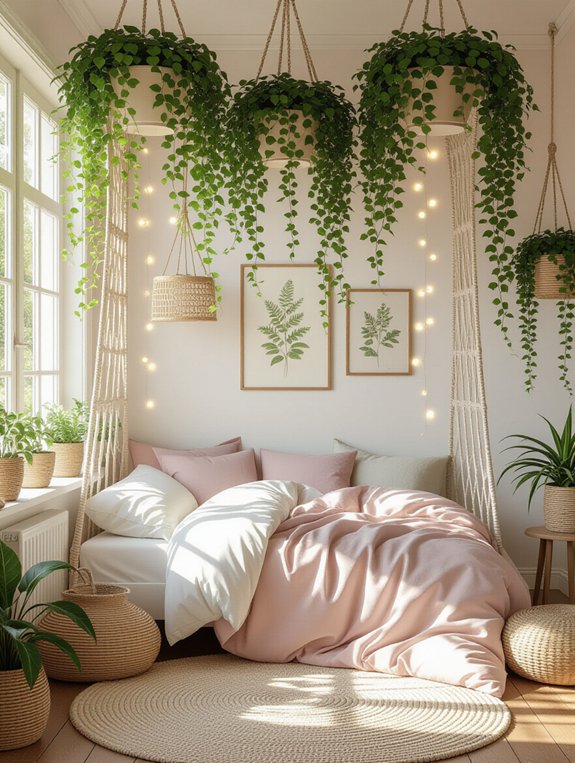 hanging greenery for aesthetics