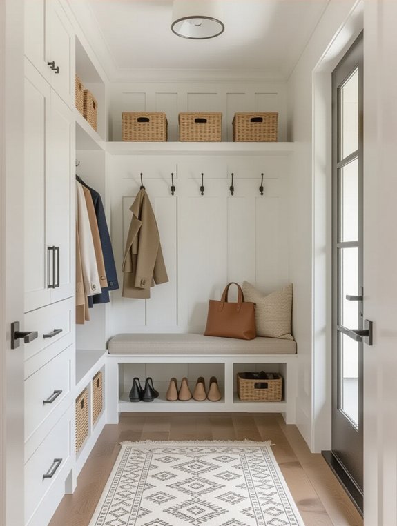 hidden storage for mudrooms