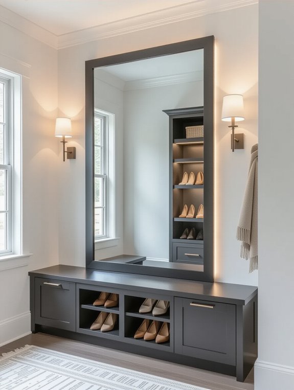 hidden storage mirror solution