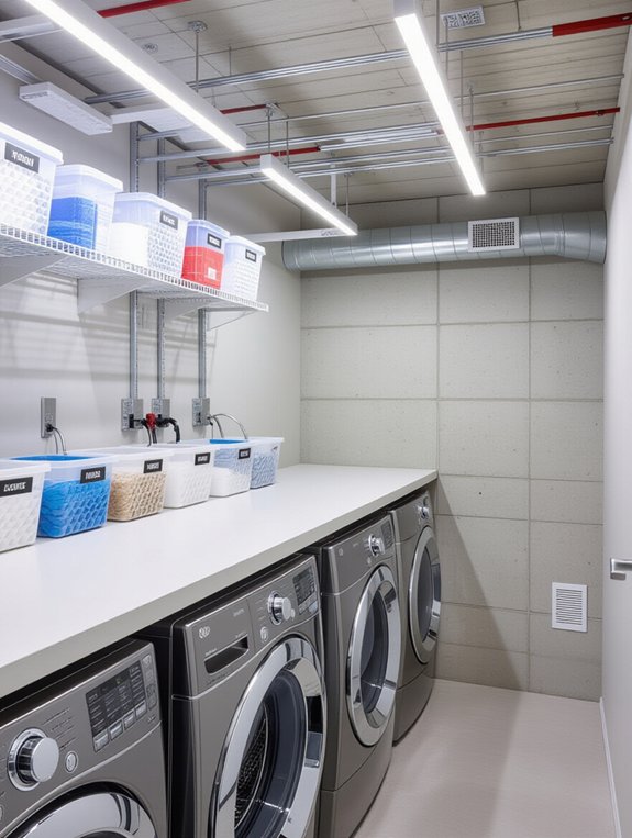 high tech laundry room efficiency