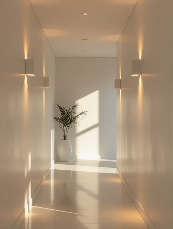 illuminated hallway architectural enhancement