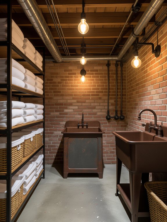 industrial chic laundry design