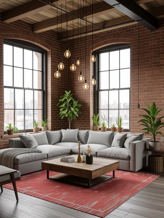 industrial chic living room essentials