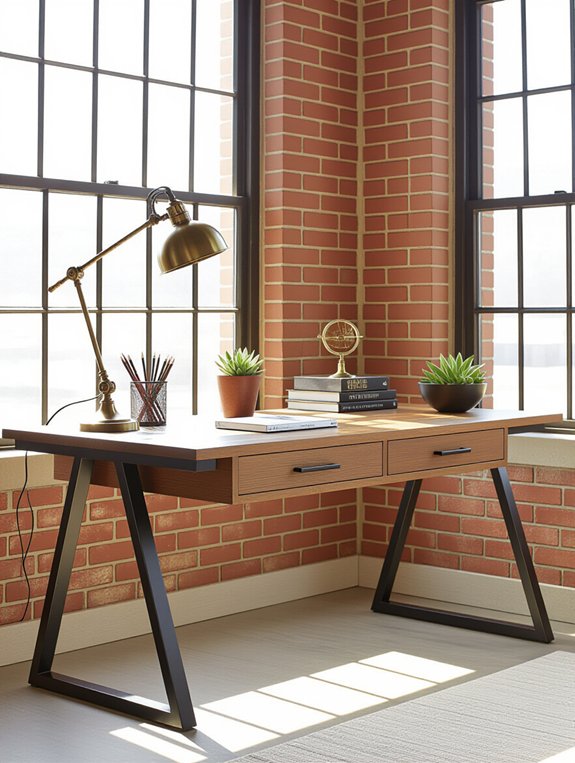 industrial corner desk design
