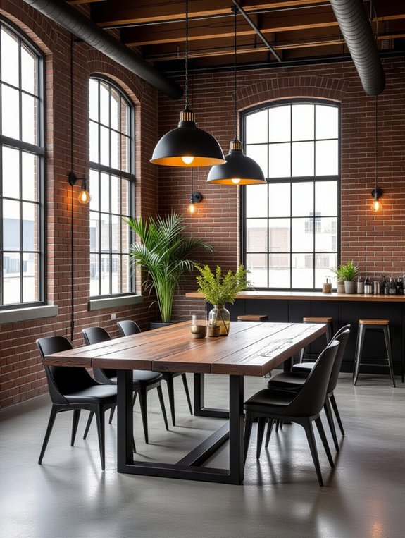 industrial dining room aesthetics